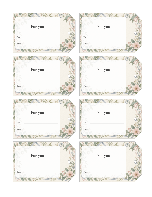 Preview of Printable Gift Tag Free