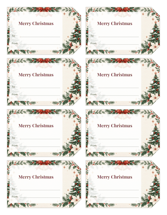 Preview of Printable Christmas Gift Tags
